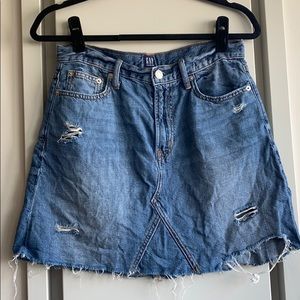 Distressed GAP Jean skirt